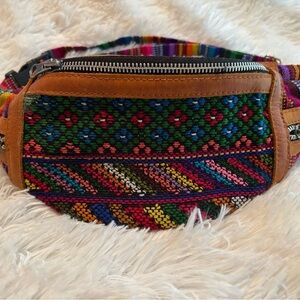 Multicolor Woven Fanny Pack